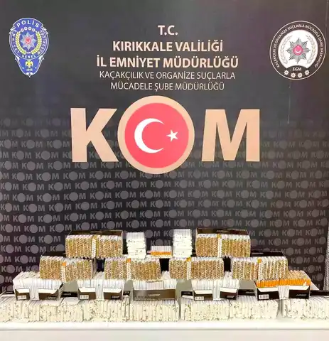 Kırıkkale'de Binlerce Kaçak Makaron Ele Geçirildi